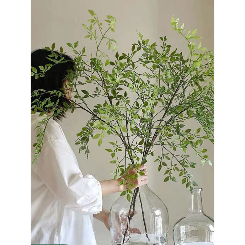 Dracaena Marginata - Sztuczna pojedyncza gałązka 3 sztucznych zielonych
