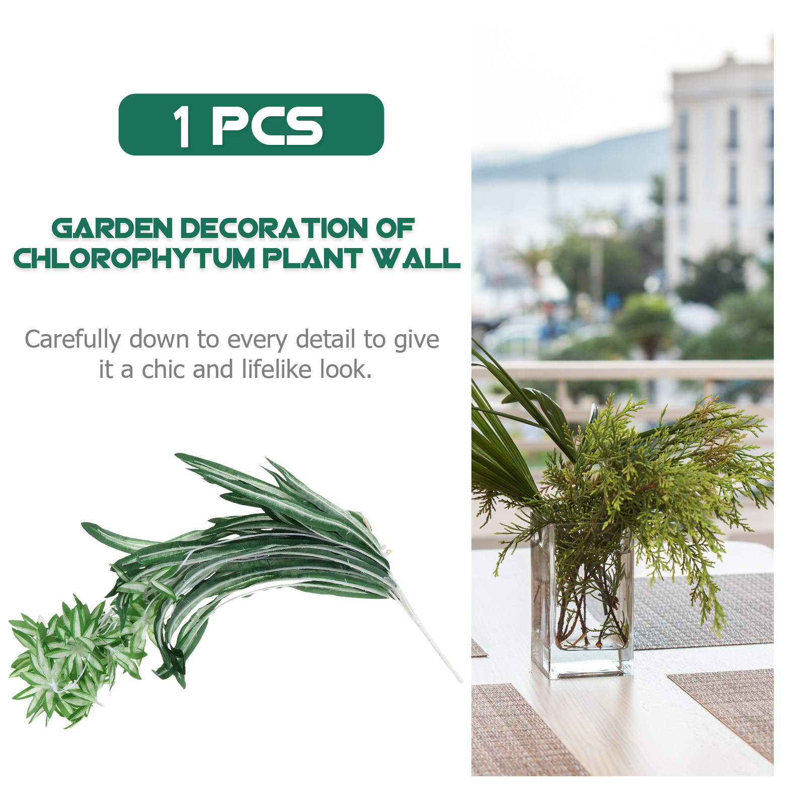 1 szt. Sztuczny Chlorophytum,  – Spider Plant Hanging recenzja i cena